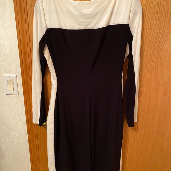 Ralph Lauren size 12 black & white long sleeved dress - Picture 3 of 3